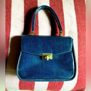 Electric blue vintage Koret purse